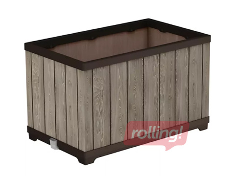 Puķu kaste Keter Deco Rectangle Planter, Ashwood, brūna, 79x48x16.5cm