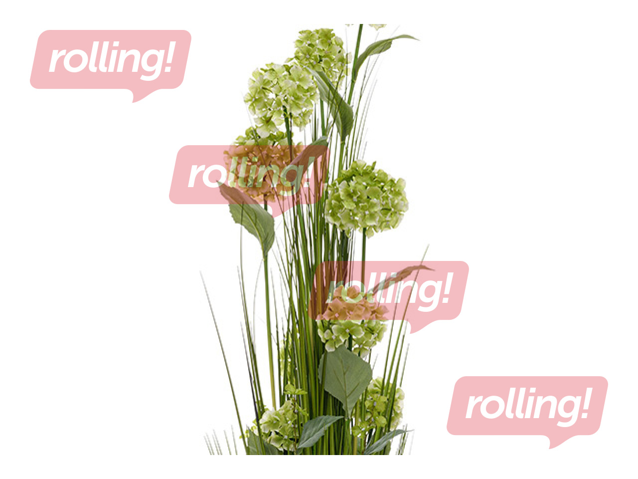 Kunsttaim In Garden potis, roheline hortensia, 120cm