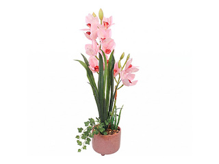 Mākslīgais augs Garden Queen, orhideja podiņā, rozā,70cm