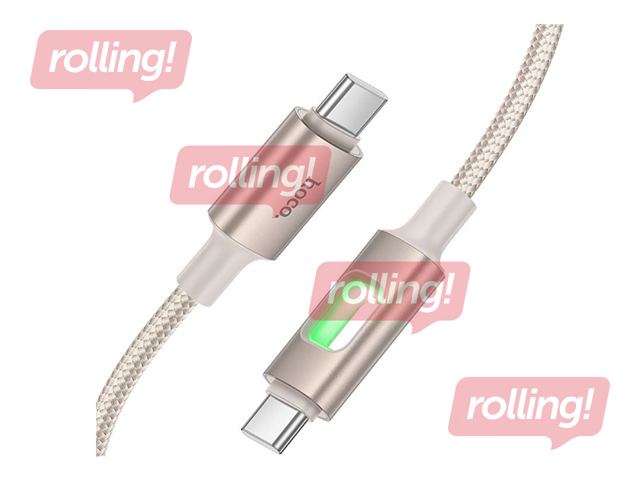 Savienotājvads HOCO U144 Type C - Type C 60W 1.2m, auduma 