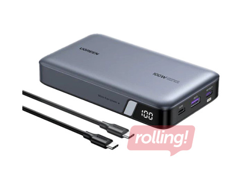 Мобильный зарядное устройство UGREEN LiPo PowerBank 20000mAh 100W 2xUSB-C PB720