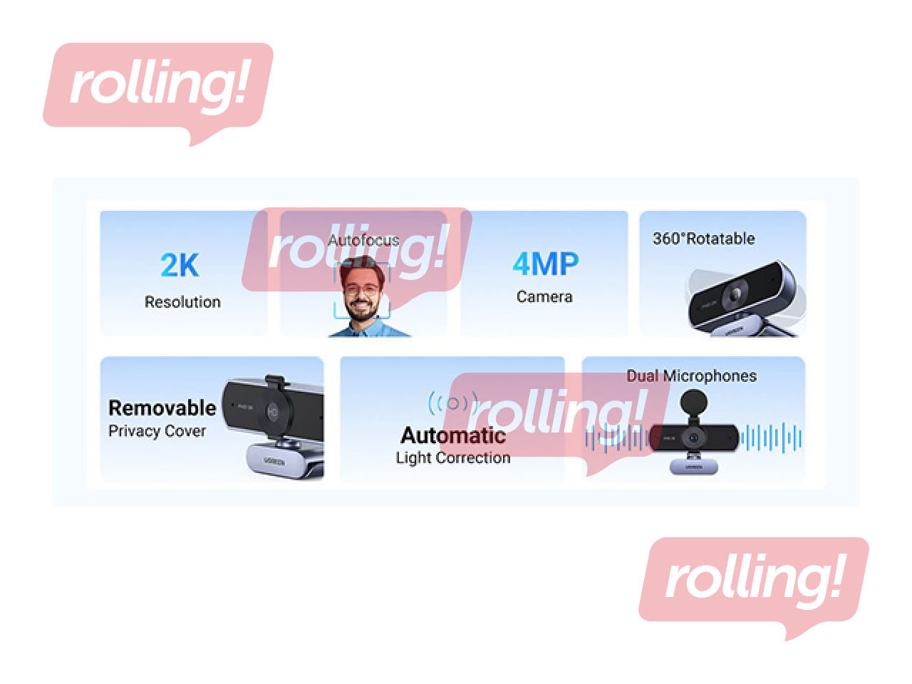 Veebikaamera Ugreen USB FHD 2K@30FPS