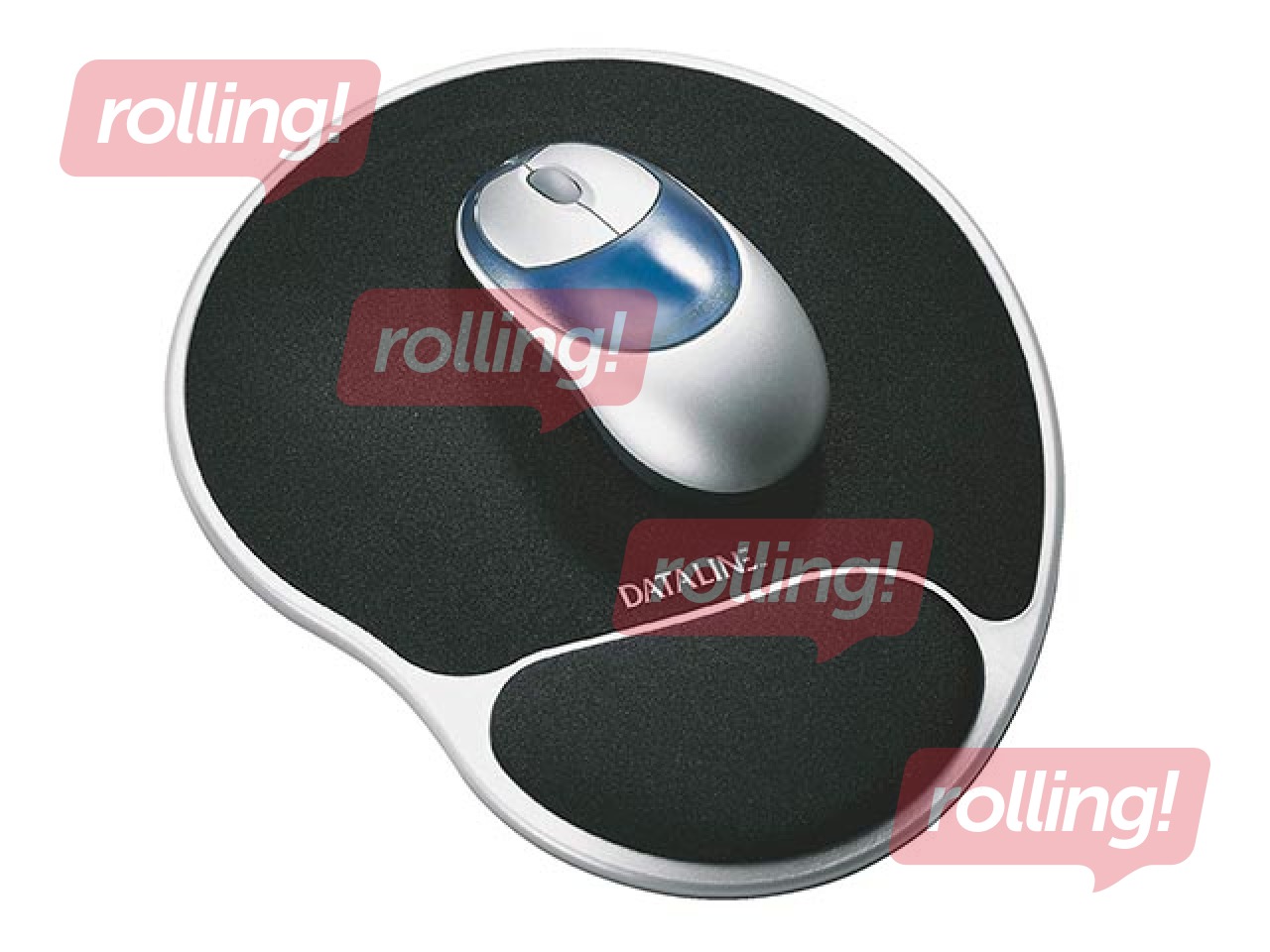 Mouse pad Esselte Dataline Premium, melns/sudraba
