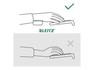 Klaviatuuri randmetugi Ergo Leitz, tumehall, 1 tk.