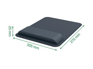 Reguleeritava randmetoega hiirematt Leitz Ergo, tumehall, 1 tk.