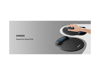 UGREENi ergonoomiline hiirematt randmetoega, must