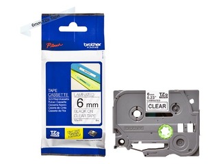 Brother TZe-111 - Must trükk puhtal lindil, lamineeritud, 6mm laiune, 8m pikkune