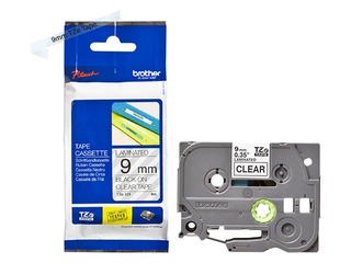 Brother TZe-121 Black printing on Clear Tape, laminated, 9mm width, 8m length