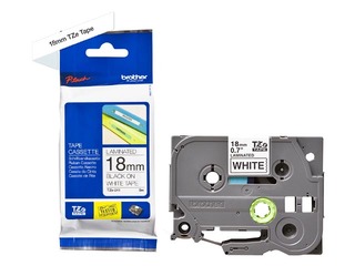Brother TZe-241 - Black printing on White Tape, Laminated, 18mm width, 8m length