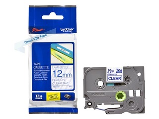 Brother TZe-133 Sinine trükk puhtal lindil, lamineeritud, 12mm laiune, 8m pikkune