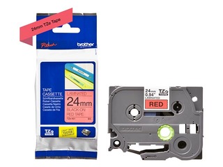 Brother TZe-451- Black printing on Red Tape, laminated, 24mm width, 8m length