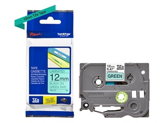 Brother TZe-731- Black printing on Green Tape, laminated, 12mm width, 8m length