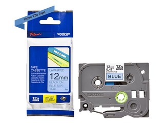 Ламинированная лента Brother  TZe-531 шириной 12 мм x 8 м, Черный текст на синем фоне