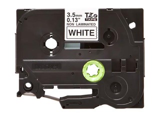 Tape Brother TZe-N201 black on white, laminated, 3.5mm x 8m