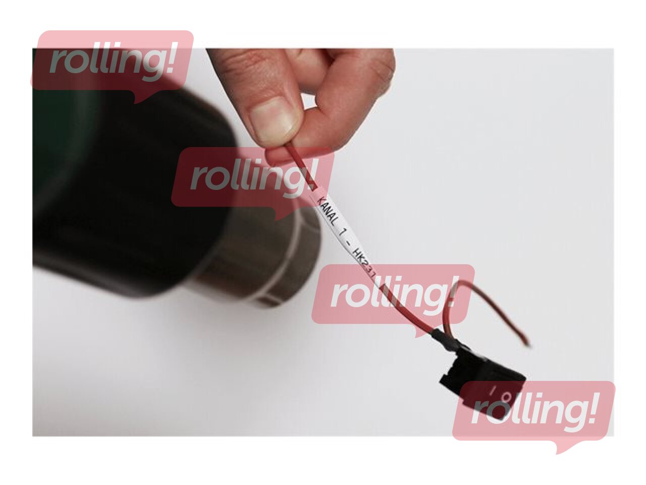 Brother HSe-221E Heat Shrink Tube Tape Cassette - Black on White, 9mm x 1.5m (1.6-5.4mm)