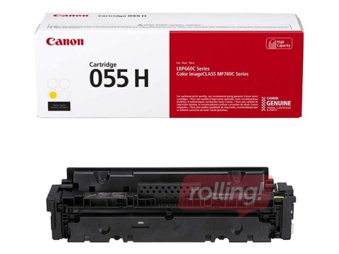 Toonerkassett Canon 055H, kollane (5900 lk)