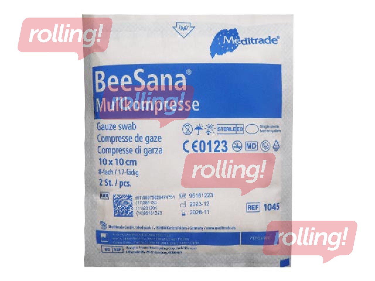 Marli kompress Kanins, 10x10cm