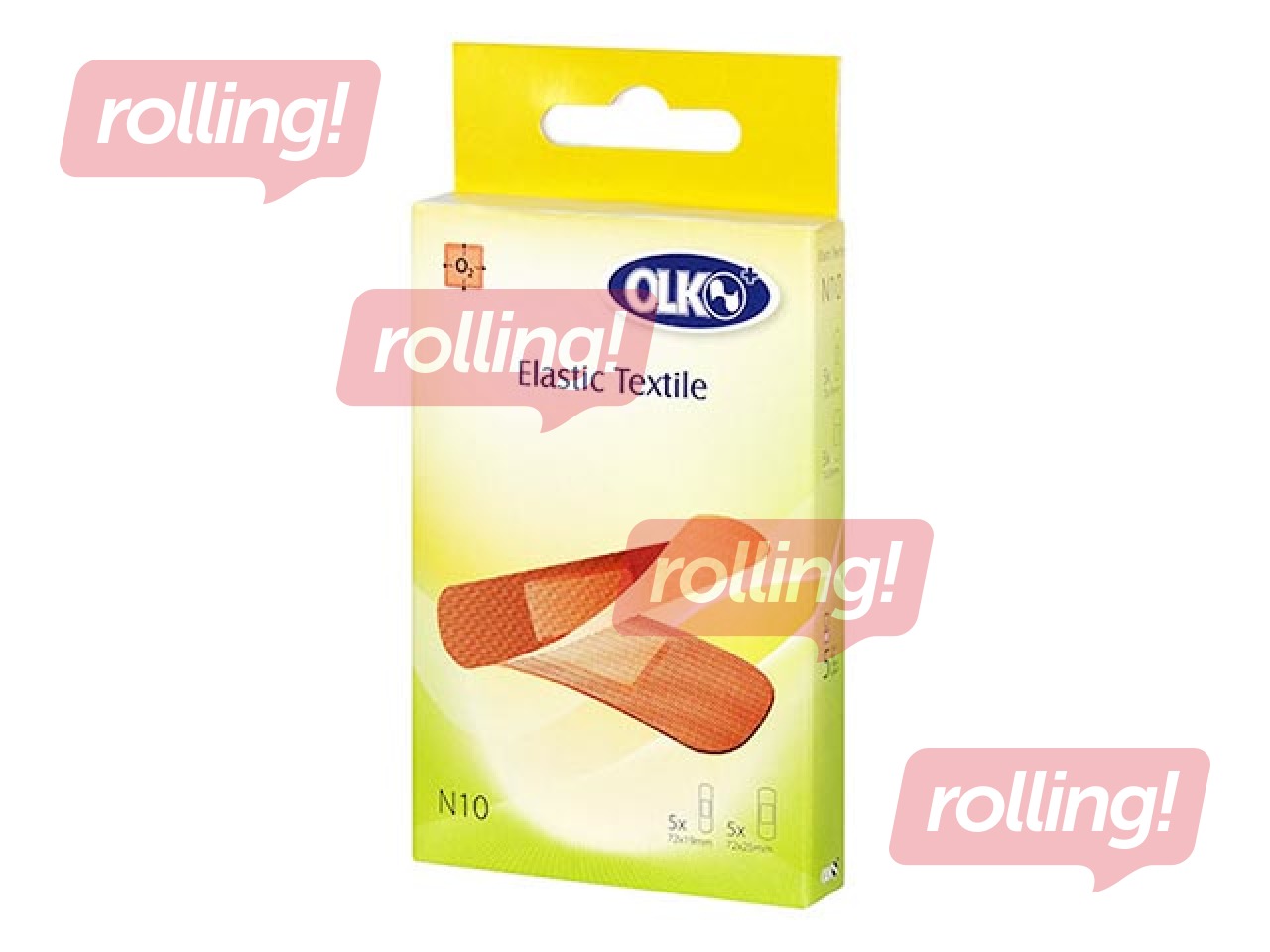 Plaastrid Olko N10,elastne tekstiil, 10 tk/pakis