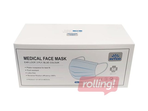 EE Kaitsemask 3-kihiline ühekordne meditsiiniline, Type IIR, 50pcs