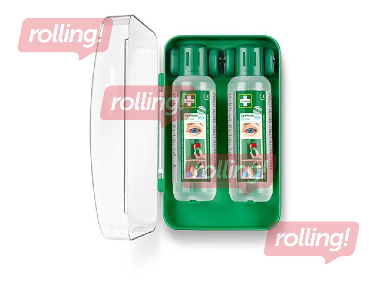 Набор для промывания глаз с держателем Cederroth (2x500мл)