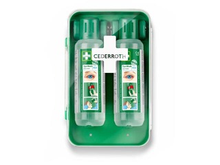 Silmapesukomplekt koos hoidjaga Cederroth (2 x 500 ml)