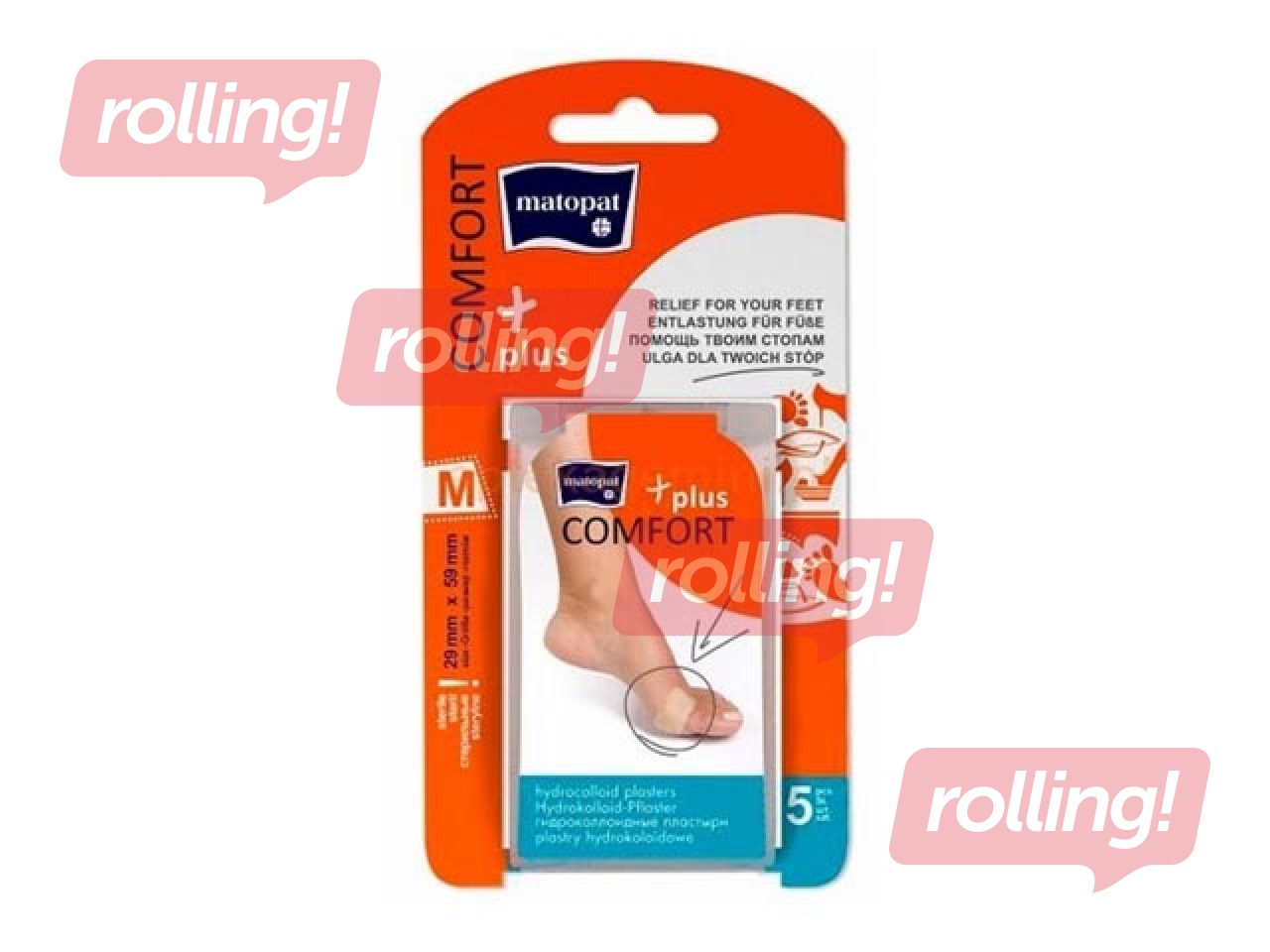 Пластыри Matopat, Comfort Plus, от мозолей, размер M, 5 шт.