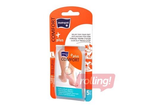 Plāksteri Matopat, Comfort Plus, prettulznu, L izm., 5 gab.