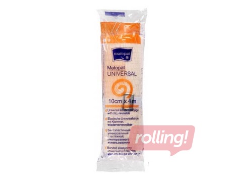 Sidumisside Matopat, Universal, elastne, mittesteriilne, konksudega, 10cm x 4m, 1 tk.