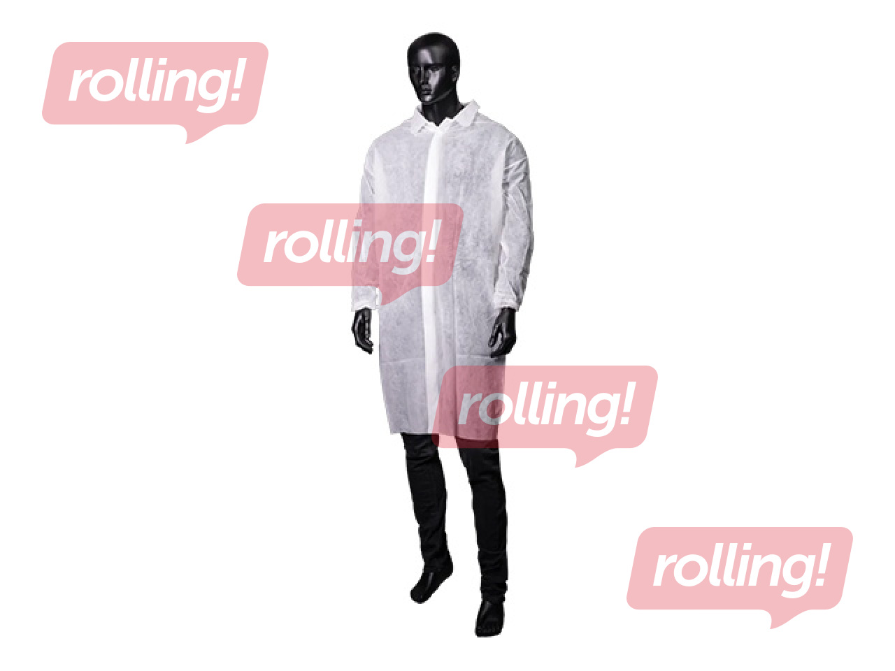 Ühekordsed kittel trukkidega Med-Comfort, valge, suurus XL