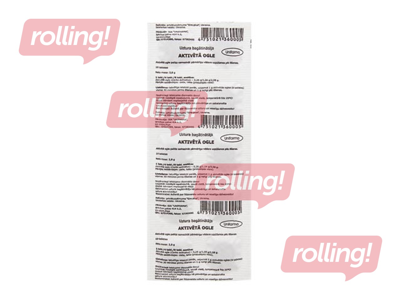 Активированный уголь, 250мг, 10 табл.