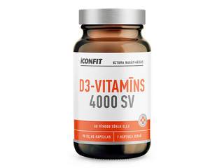 Toidulisand Iconfit, D3 vitamiin 4000 RÜ, 90 kapslit