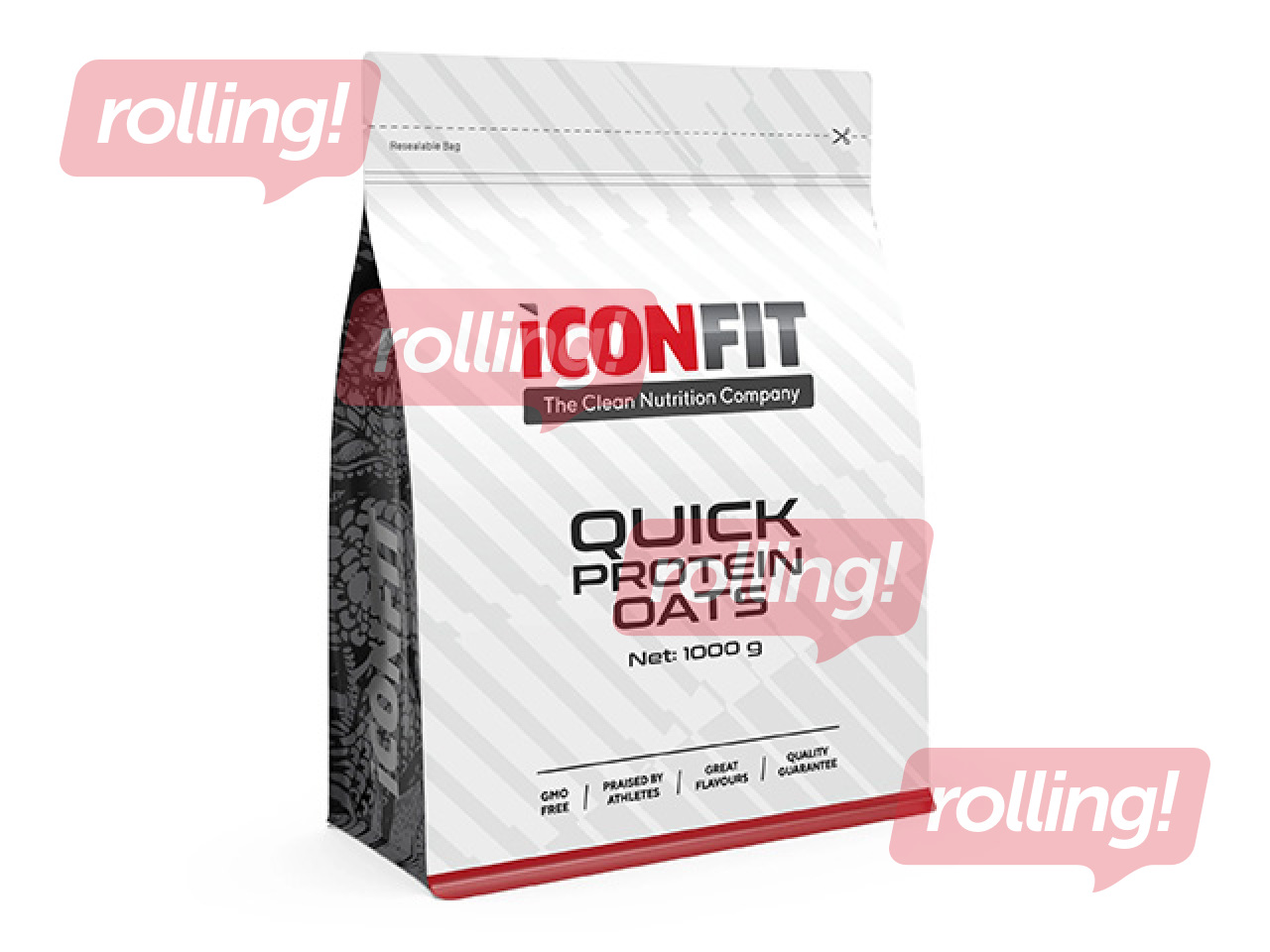 Kaerahelbed Iconfit, kiire, proteiini, mustsõstra, 1kg + KAMPAANIA! Osta Iconfit kaerahelbed ja sa