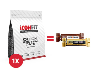 Kaerahelbed Iconfit, kiire, proteiini, mustsõstra, 1kg + KAMPAANIA! Osta Iconfit kaerahelbed ja sa