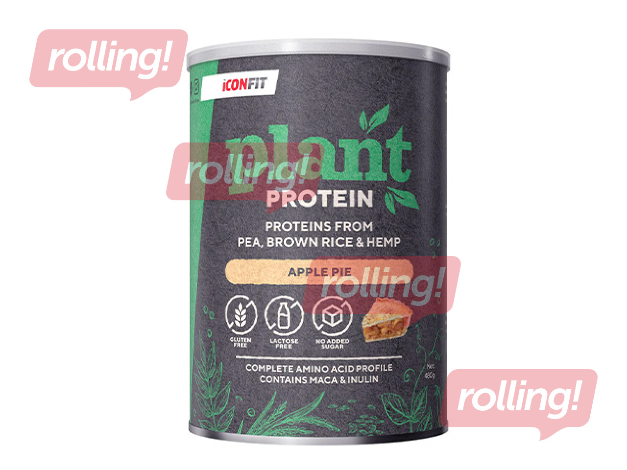 Taimne proteiin Iconfit, õunakoogi, 480g + KAMPAANIA! Osta Iconfit taimne proteiin ja saa kingitus!