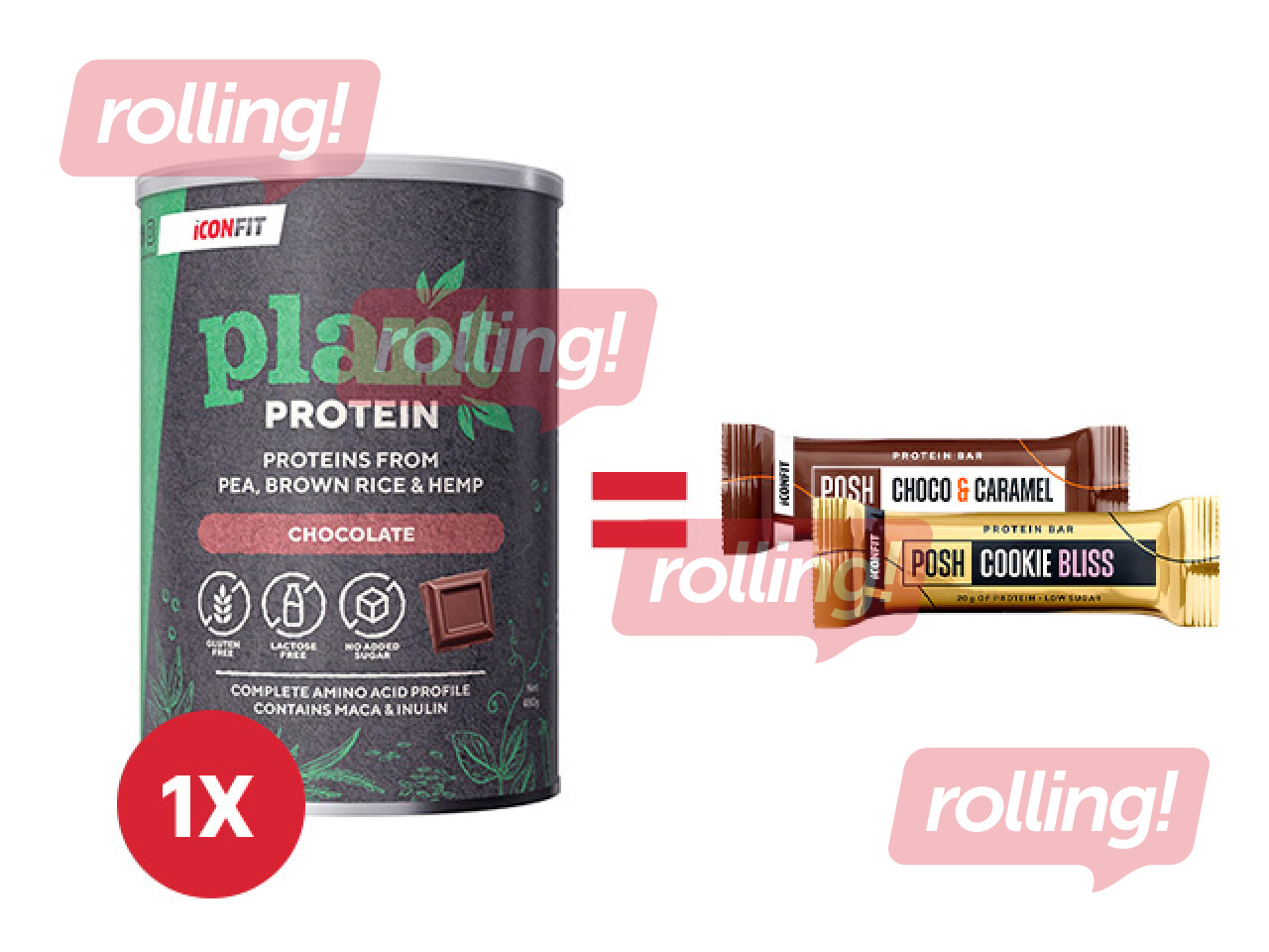 Taimne proteiin Iconfit, šokolaadi, 480g + KAMPAANIA! Osta Iconfit taimne proteiin ja saa kingitus!