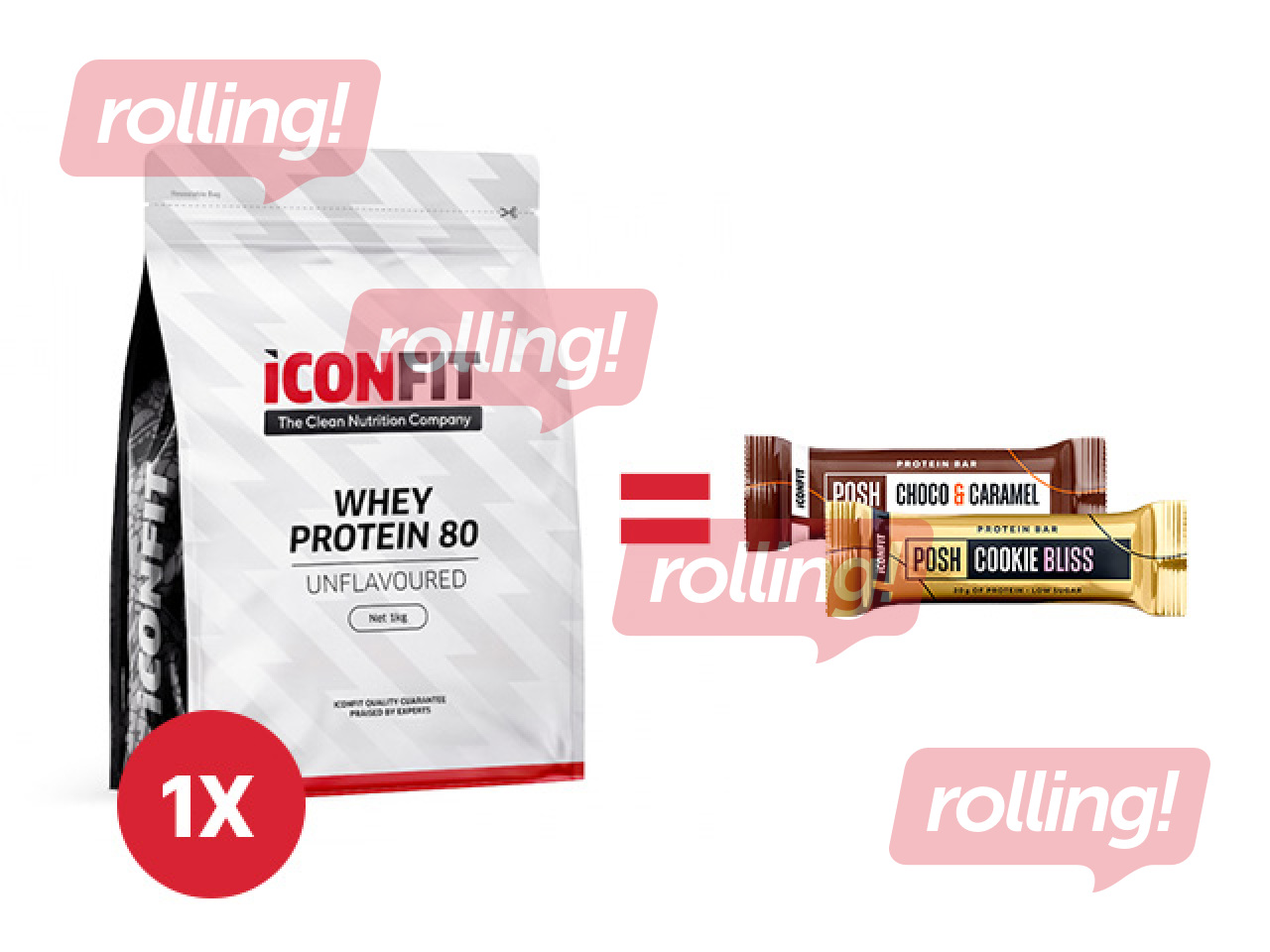 Vadakuvalk Iconfit 80, maitsestamata, 1kg + KAMPAANIA! Osta Iconfit vadakuvalk ja saa kingitus!