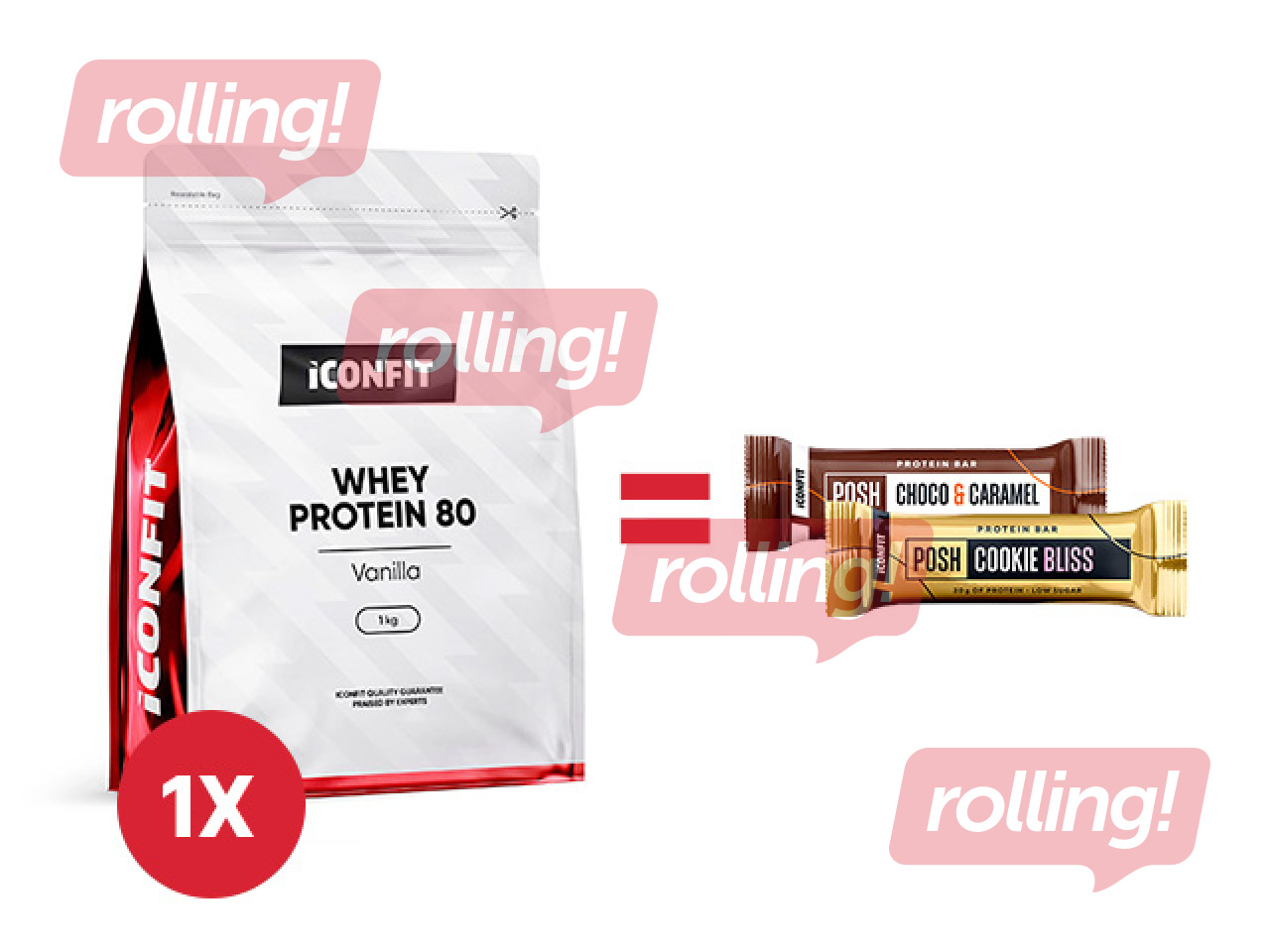 Vadakuvalk Iconfit 80, vanilje, 1kg + KAMPAANIA! Osta Iconfit vadakuvalk ja saa kingitus!