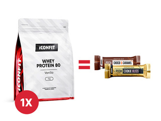 Whey Protein Iconfit 80, Vanilla, 1kg + PROMOTION! Buy Iconfit whey protein and receive a gift!
