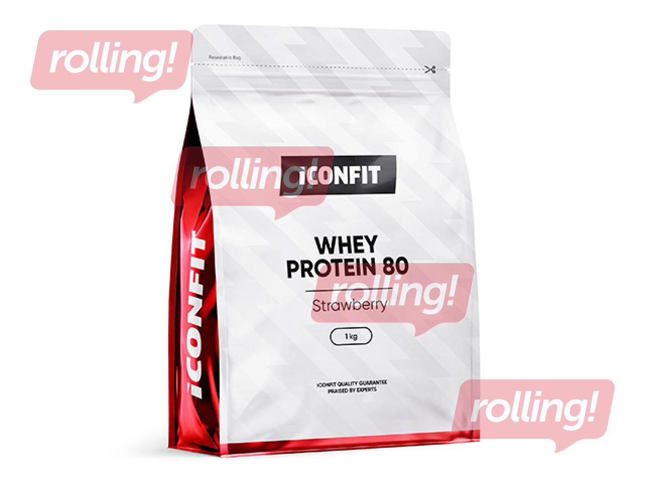 Сывороточный протеин Iconfit 80, клубничный, 1кг + АКЦИЯ! Купи сывороточный протеин Iconfit и получ