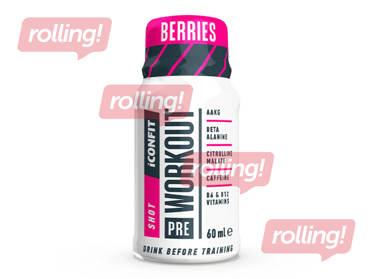 Jook Iconfit, Pre-Workout Shot, marja, 60ml