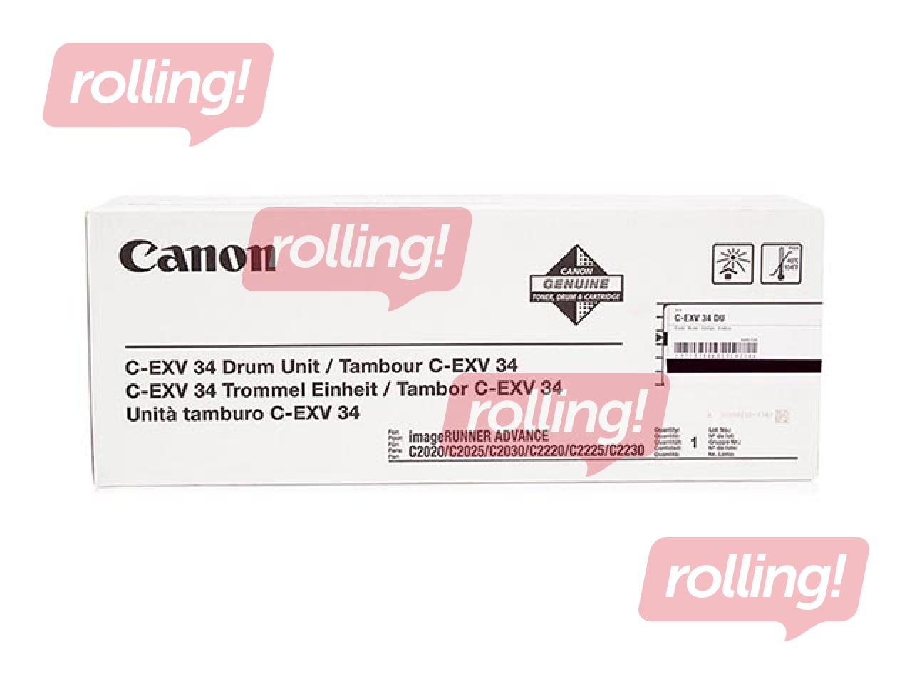 Trummel Canon C-EXV34, must, 43000 lk