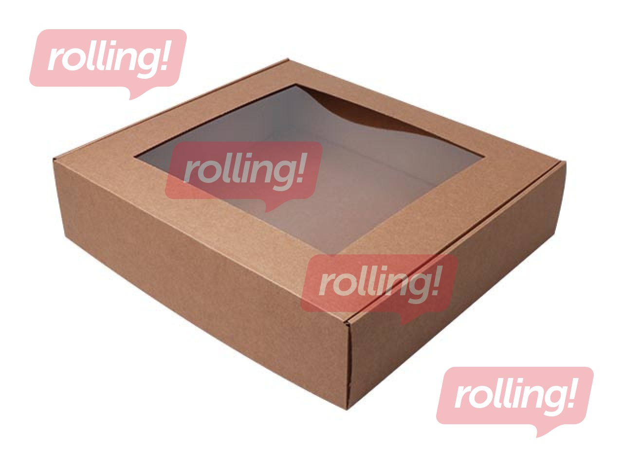 Kinkekarp aknaga, 330x300x80mm, kokkuklapitava kaanega