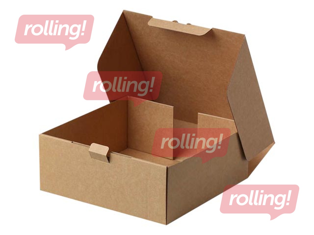 Corrugated cardboard box, 250x250x100mm, brown, 1 pc.