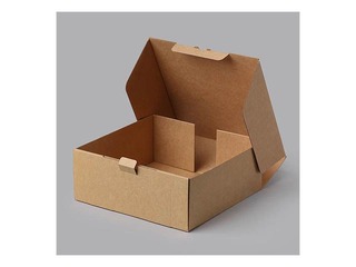 Corrugated cardboard box, 250x250x100mm, brown, 1 pc.