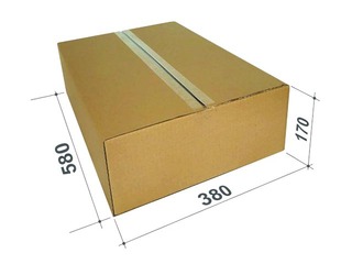 Cardboard box for parcels, size M, 580x380x170mm, brown