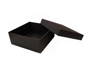 Картонная коробка,  240x240x80 мм, без окна, черная