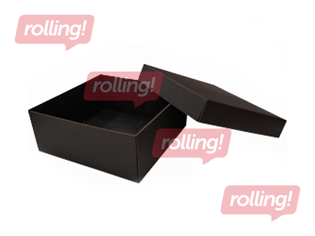 Kinkekarp 240 x 240 x 80 mm, ilma aknata, must