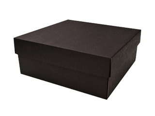Packaging box 240x240x80 mm, without window, black