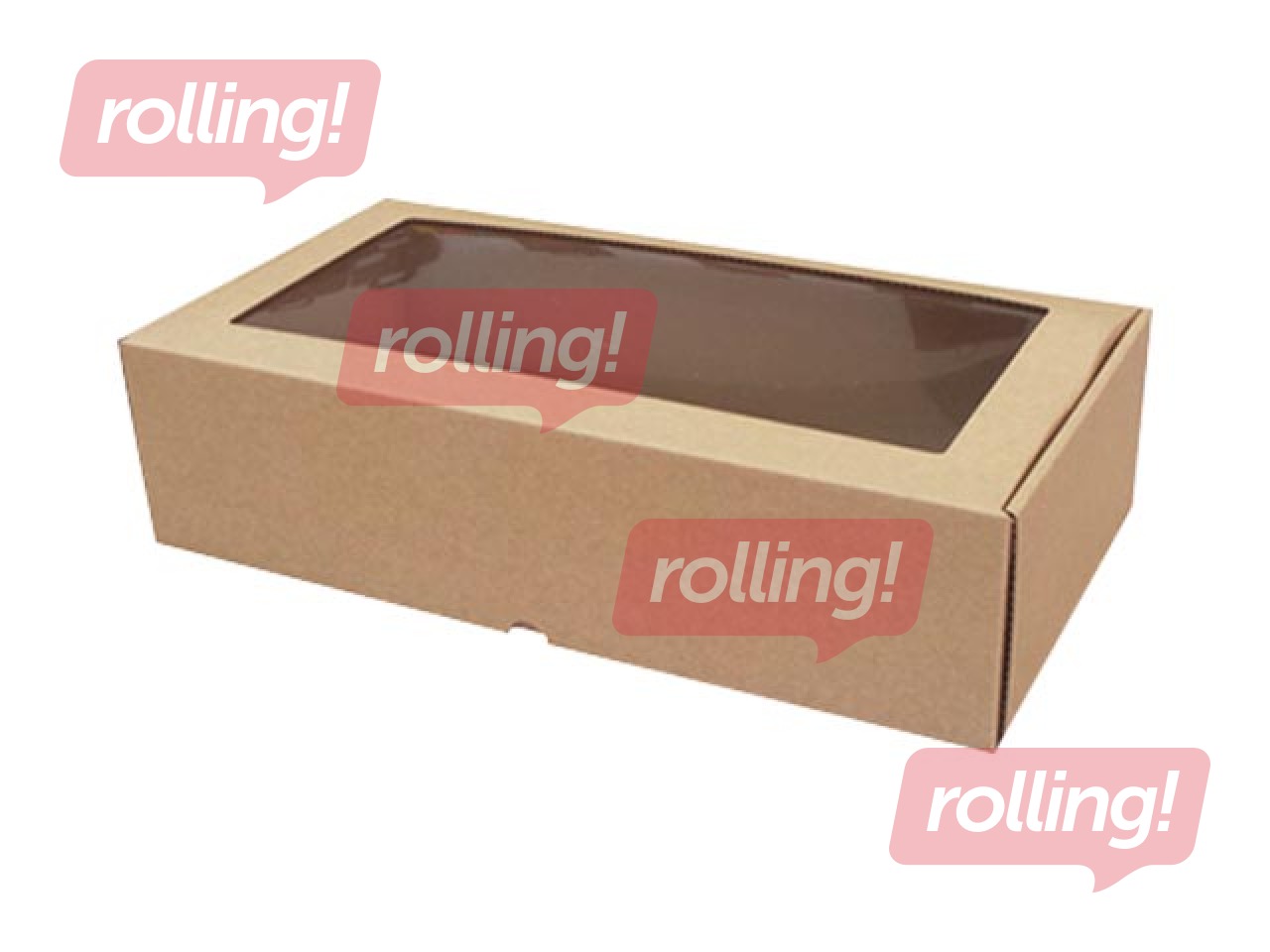 Kinkekarp aknaga 320x165x83mm, pruun