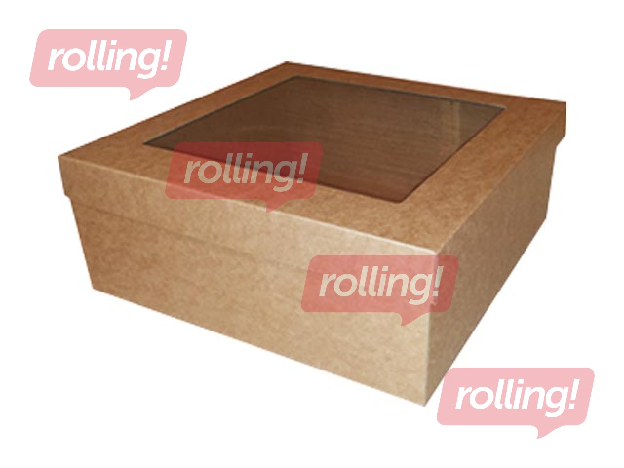 Mikrolainepapist karp aknaga, 250x250x100mm, pruun